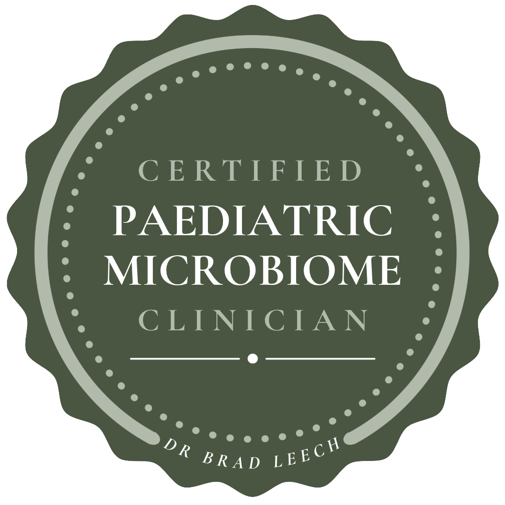 Certified Paediatric Microbiome Clinician, Dr Brad Leech